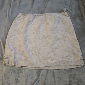 Embroidered 100% Linen St John's Bay Skirt